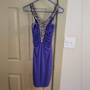 Evening dress, purple